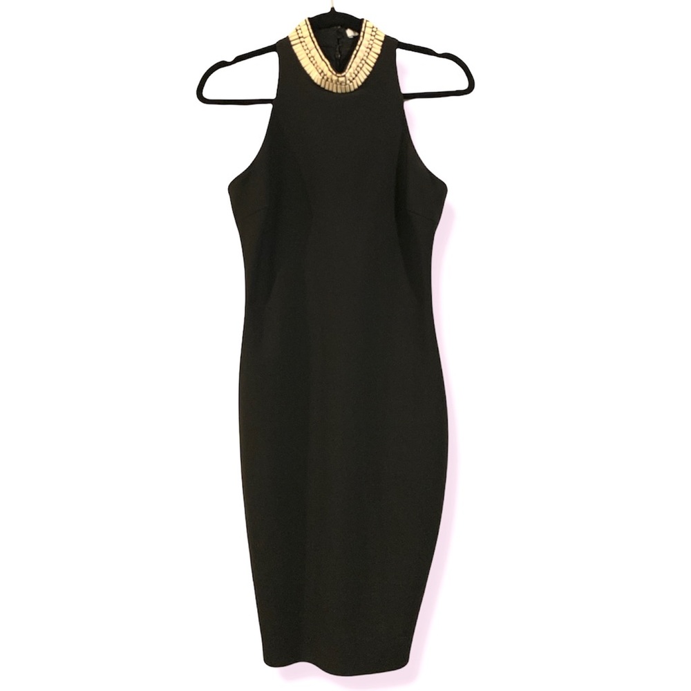 Women’s Black Elizabeth And James Jade Bead Neck Dress Size 4